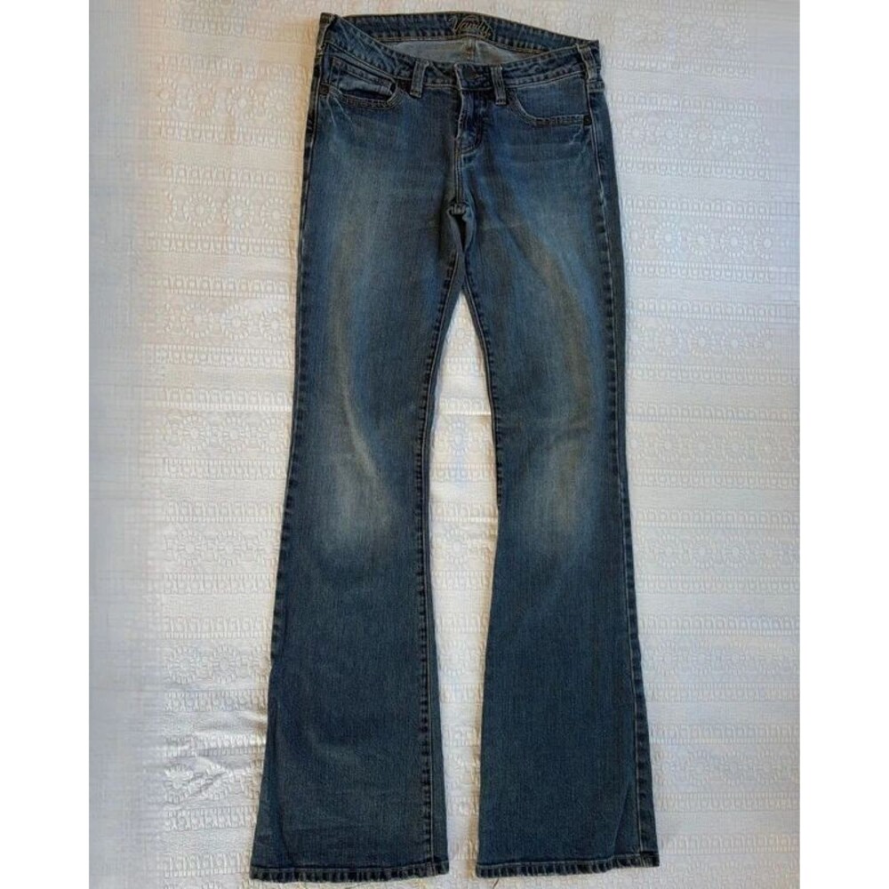 Vanity Jean Women 27 Samantha City Fit Low Rise Bootcut Y2K Distressed 33 Inseam